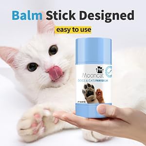 Mooncat Cat Paw Balm โ Cat-Specific Paw & Nose Moisturizer for Dry Cracked Pads, Fast Absorbing Lick Safe Natural Botanical Care, Non Greasy Fragrance Free Protection & Repair - 2oz (60ml)