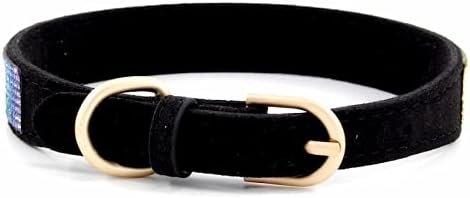 Cute Dog Collar with Bling Rhinestone, Fancy Crystal Diamond Glitter Pretty Jewel Soft Cat Collars for Small Medium Large Breed Dogs Girl Female Pet Puppy Kitten Terrier (XS, Black3)