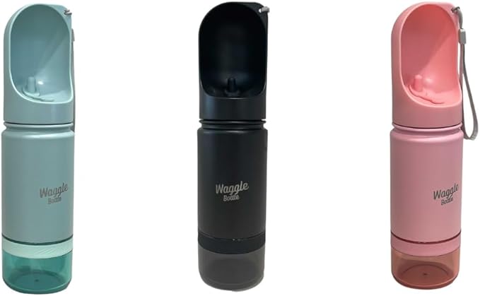 Stainless Steel Dog Travel Water Bottle, Vacuum Insulated Portable Dog Water Dispenser, Drink Cup and Snack Container On The Go, Outdoor Walking, Hiking, Travel (Cobalt)
