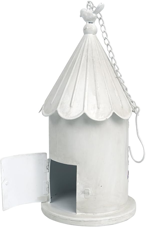 Metal Hanging Birdhouses for Outdoors Bird Houses for Outside Unique Bird Nest for Bluebird Wren Chickadee Sparrow Bird Nest Box for Garden Patio