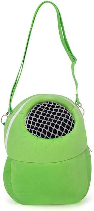 Pet Carrier Backpack for Small Animals, Travel Handbag for Cat, Puppy, Guinea Pig, Hedgehog, Hamster (Green, S)