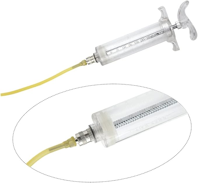 LILYS PET Young Birds Feeding Syringe,Plastic and Perspex Material,Used for Feeding Milk for Young Birds or Feeding Medicine for Sick Birds (50ml and 2+2.5+3mm Hose) …