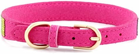 Cute Dog Collar with Bling Rhinestone, Fancy Crystal Diamond Glitter Pretty Jewel Soft Cat Collars for Small Medium Large Breed Dogs Girl Female Pet Puppy Kitten Terrier (XXS, Hot Pink3)