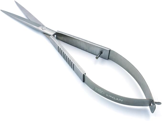 LINLAN Aquatic Plant Spring Scissors for Precise Trimming, Stainless Steel with Top Rebound Feel, Ideal for Aquatic Ferns and Microsorum Pteropus in Planted Tanks