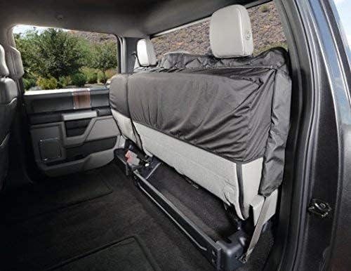 4Knines Bench Seat Covers for Trucks with Dog Hammock & Split-Tech - Rear Seat Protector for Dogs Fits Full Size Crew Cab with Split Bench Seats - Waterproof Dog Seat Cover (Passenger Side, Camo)