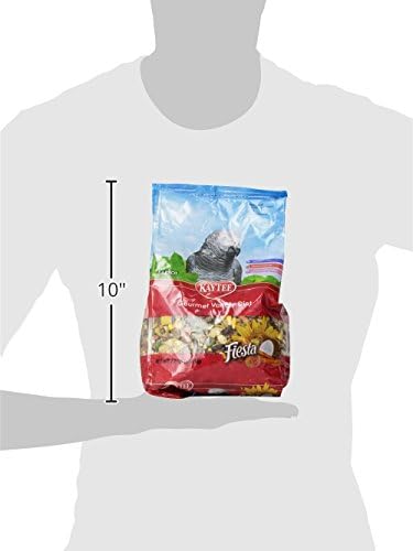 Kaytee Fiesta Parrot Food, Nutritious and Fun Blend, Supports Skin, Feather, Digestion, Brain and Heart Health, 2.5 pounds