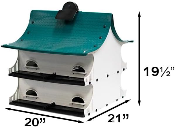S&K Great Eight Purple Martin House – 8-Room Plastic Birdhouse