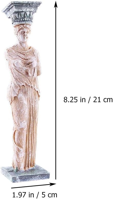 Fish Tank Statue Decor, Aquarium Goddess Statue, Fish Tank Decor, Aquarium Landscape Decoration Resin Greek Goddess Statue (2Pcs)