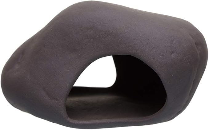Plecoceramics Cichlid Stone Decoration - Aquarium cave for cichlids, betta, small fish - Fish Tank Hideway Decor - betta Toys Hideout Stones House (Stone Medium)