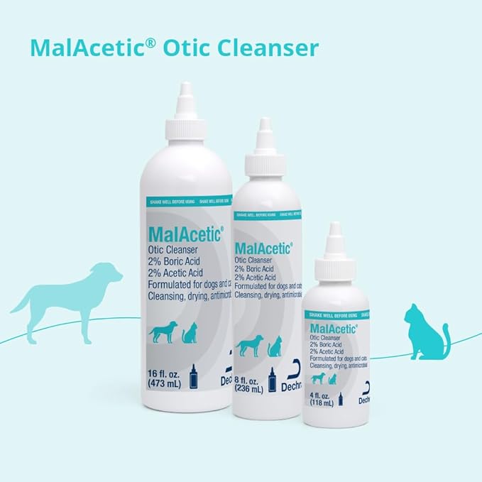 Dechra Malacetic Otic Cleanser for Dogs and Cats, 4 fl oz