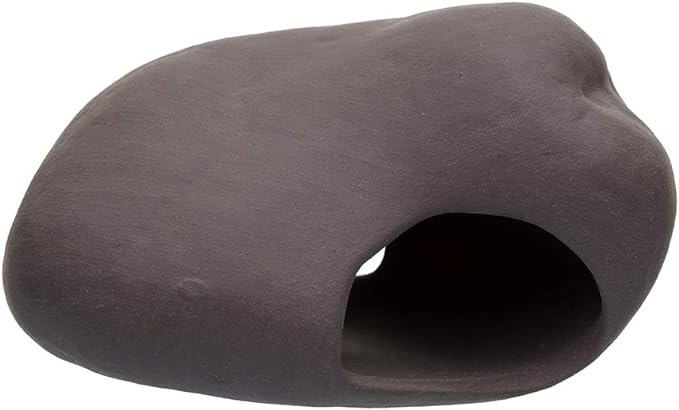 Plecoceramics Cichlid Stone Decoration - Aquarium cave for Cichlids, Betta, Small Fish - Fish Tank Hideway Decor - Betta Toys Hideout Stones House (Stone Small)