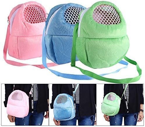 Pet Carrier Backpack for Small Animals, Travel Handbag for Cat, Puppy, Guinea Pig, Hedgehog, Hamster (Pink, Large)