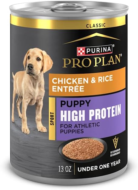 Purina Pro Plan Sport High Protein Puppy Food Chicken and Rice Entree Wet Formula - (Pack of 12) 13 oz. Cans