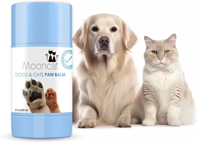 Mooncat Cat Paw Balm โ Cat-Specific Paw & Nose Moisturizer for Dry Cracked Pads, Fast Absorbing Lick Safe Natural Botanical Care, Non Greasy Fragrance Free Protection & Repair - 2oz (60ml)