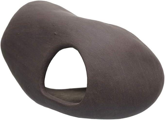 Plecoceramics Cichlid Stone Decoration - Aquarium cave for Cichlids, Betta, Small Fish - Fish Tank Hideway Decor - Betta Toys Hideout Stones House (Stone Small)