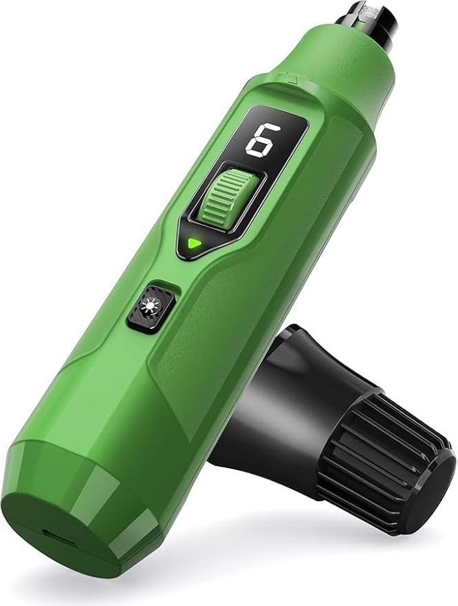YABIFE 7-Speed Pet Nail Grinder with Light – Heavy Duty, Whisper Quiet Nail Trimmer for Dogs, Cats, Birds & Small Animals – Single-Handed Operation