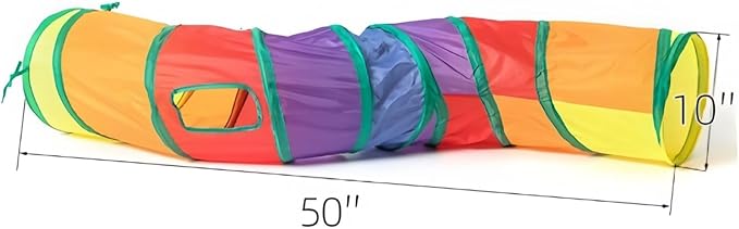 Cat Tunnel for Indoor Cats, Collapsible Cat Play Tunnel,Interactive Toy Maze Cat House with 1 Playball for Cats, Puppy, Kitty, Kitten,