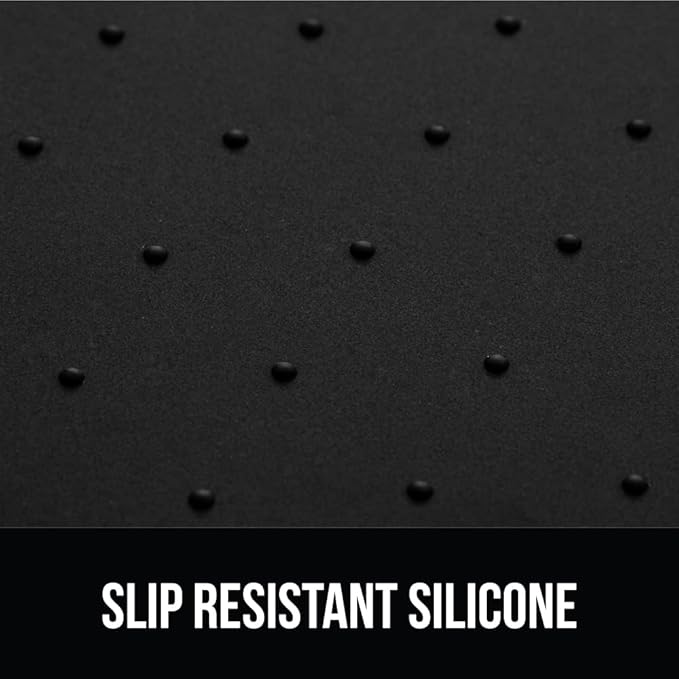 GORILLA GRIP 100% Waterproof Raised Edge BPA Free Silicone Pet Feeding Mat, Dog Cat Food Mats Contain Spills Protects Floors, Placemats for Cats and Dogs Water Bowl, Pets Accessories 23x15 Black