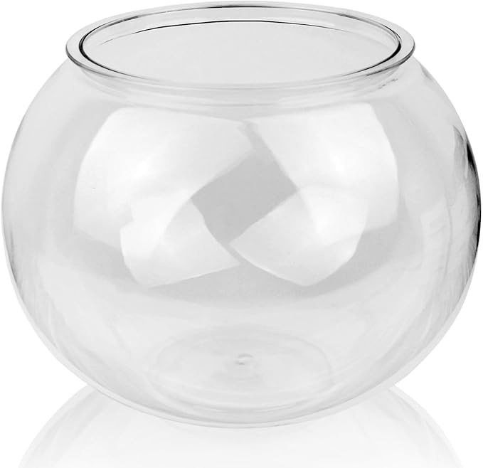 Newpol (Large Size) 3 Gallon Plastic Fish Bowl, Aquarium Fish Tank 11.5 Liters