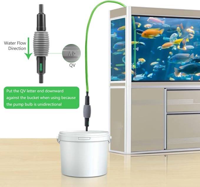 POPETPOP Aquarium Water Change, Fish Tank Vacuum Siphon Vacuum Cleaner for Gravel and Sand, Aquarium Manually Vacuum Gravel Cleaner