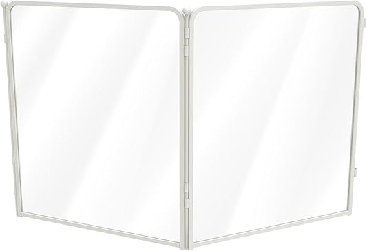 FXW Homeplus Unleashed Indoor Dog Playpen - Stress-Free and Safe Play, Heavy Duty 32 Inch 2 Acrylic Panels Dog Pen for Small and Medium Dogs, White│Patented