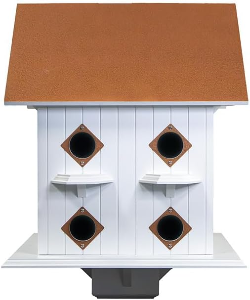 BestNest Wing & A Prayer Purple Martin Mansion Bird House - Hammered Copper Roof - Purple Martin House for Outdoors - Martin Bird Houses - Elegant Design for Gardens & Large Yards