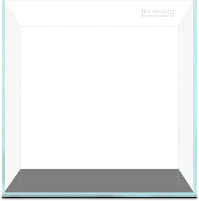 Tall Rimless Aquarium 9.5 Gallon, Ultra Clear Low Iron Small Fish Tank for Betta, L11.8×W11.8×H15.8 Glass Thickness 5mm with EVA Foam Leveling Mat