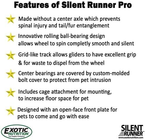 Silent Runner Pro | Sugar Glider Exercise Wheel (Blue with Stand)