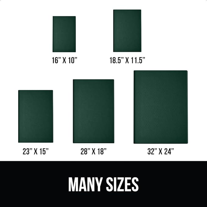 GORILLA GRIP 100% Waterproof Raised Edge BPA Free Silicone Pet Feeding Mat, Dog Cat Food Mats Contain Spills Protects Floors, Placemats for Cats and Dogs Water Bowl, Pets Accessories 23x15 Green
