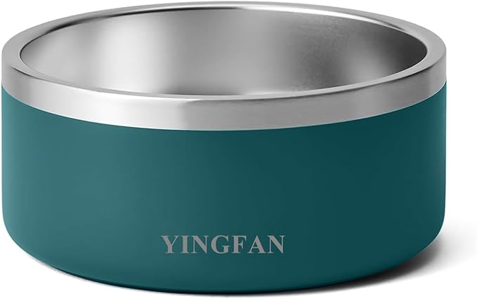 YINGFAN Dog Bowls Durable Non-Slip Stainless Steel Dog Bowls Heavy Duty Basic Bowl for Dogs (32 oz)