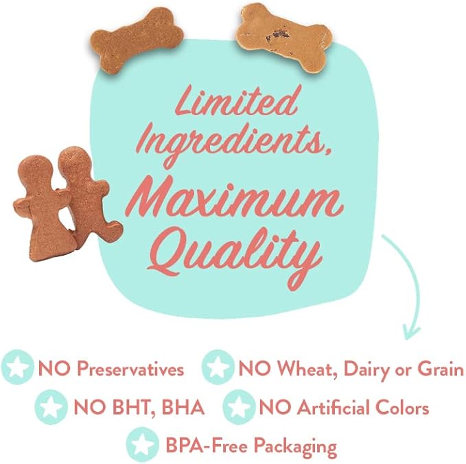 Portland Pet Food Company Pumpkin Dog Treats Healthy Biscuits for Small Medium & Large Dogs - Grain-Free, Human-Grade, All Natural Cookies, Snacks & Training Treats - Made in The USA - 3 Pack (5 oz)