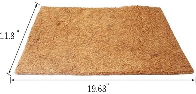 Hamiledyi Reptile Carpet Natural Coconut Fiber Tortoise Carpet Mat for Pet Terrarium Liner Reptile Supplies for Lizard Snake Chameleon Turtle Bedding Bunny Rabbit Mat (2 x Sheets)