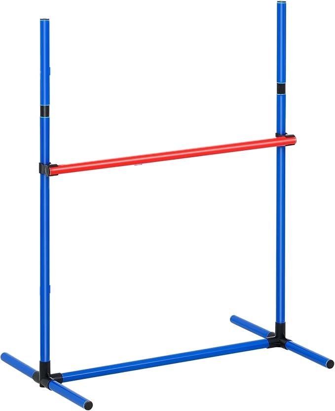VEVOR Dog Agility Training Equipment, Dog Agility Course Backyard Set with Adjustable High Hurdles,6 Weave Poles,Tunnel,Jump Ring,Pause Box,Whistle,Foldable Bowl,Storage Bag, Puppy Obstacle Course Kit