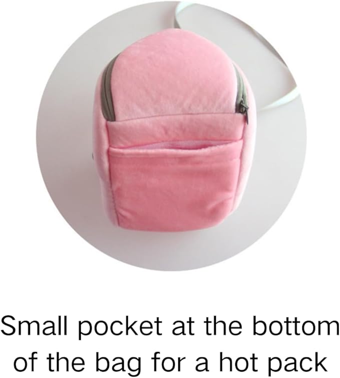 Small Pet Carrier Bag with Adjustable Shoulder Strap Hamster Travel Cage Breathable Carrier Portable Travel Carrier for Birds Sugar Glider Golden Hamsters (Pink B)