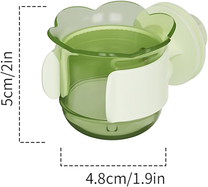 2pcs/4pcs PET Bird Bowls with Clamp, Bird Cage Feeder, Durable Water Bowl, Feeding Cups, Water Feeder for Cockatiel, Parakeet, Macaw, Finches, Lovebirds, Small Animals Gray (Light Green, 4pcs)