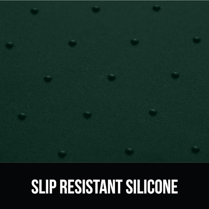 GORILLA GRIP 100% Waterproof Raised Edge BPA Free Silicone Pet Feeding Mat, Dog Cat Food Mats Contain Spills Protects Floors, Placemats for Cats and Dogs Water Bowl, Pets Accessories 28x18 Green