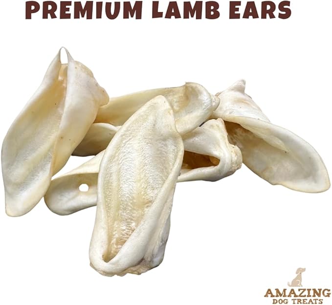 Amazing Dog Treats - Lamb Ears (10 Pcs/Pack)- Natural Dog Chews -Rawhide Alternative - No Hide Dog Bones