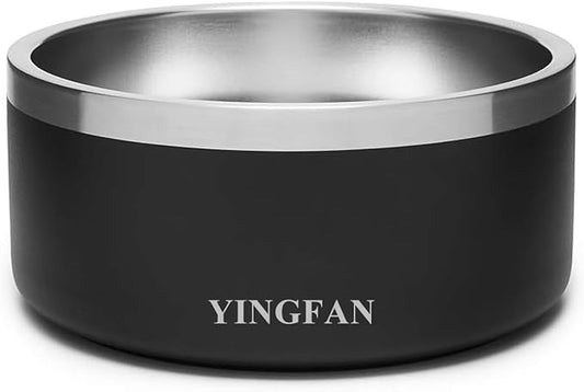YINGFAN Dog Bowls Durable Non-Slip Stainless Steel Dog Bowls Heavy Duty Basic Bowl for Dogs (32 oz)