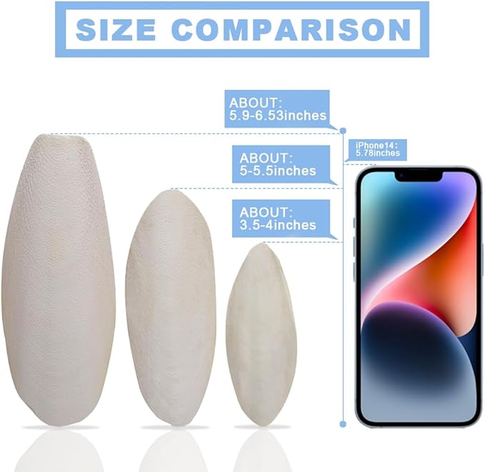 Jmxu's 3.5"-4" Cuttlebone for Birds Natural Cuddle Bone for Parakeets, Cuttlefish Bone for Sharp Beaks, Natural Birds Calcium for Parrot Cockatiels Budgie, 12Pcs