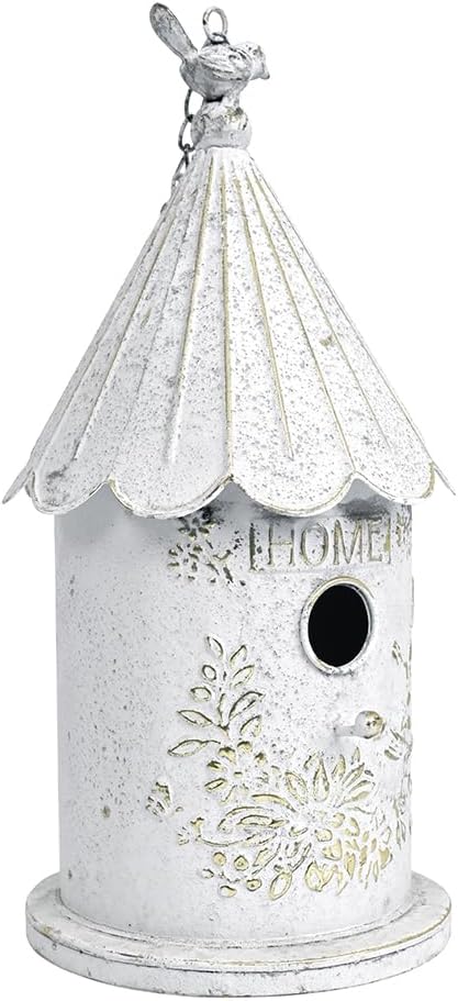 Metal Hanging Birdhouses for Outdoors Bird Houses for Outside Unique Bird Nest for Bluebird Wren Chickadee Sparrow Bird Nest Box for Garden Patio
