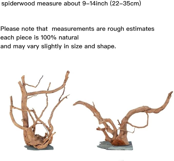 Natural Large Spider Wood Driftwood for Aquarium, Terrarium, Vivarium, and Reptile, Aquarium Décor, Reptile Tank, Aquarium décor Wood Aquascaping Wood for Reptile Enclosure (9-14inch)