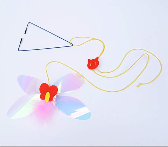 ISMARTEN Dragonfly Cat Toy - A-Door-Able Teaser & Exerciser for Cats & Kittens, Hanging from Door, Window, Cage
