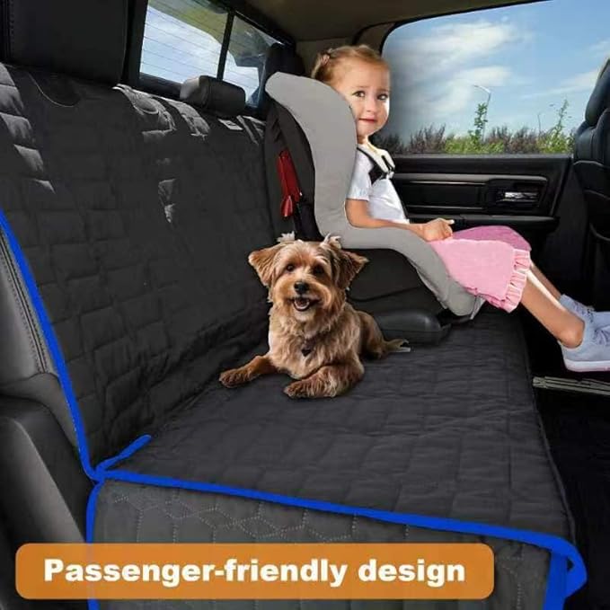 Back Seat Cover for Dogs, Washable Bench Seat Covers for Trucks,Nonslip Truck Seat Cover Protector for F150/Ram1500/GMC Sierra/Toyota/Chevrolet Silverado,Car Seat Covers for Dogs