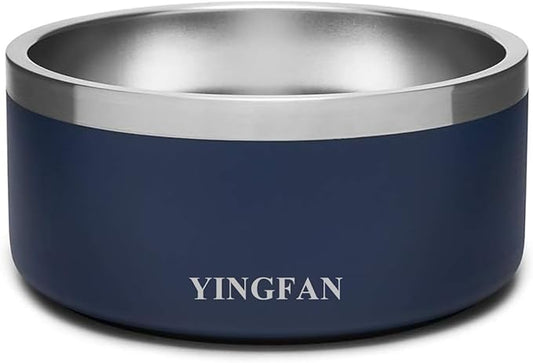 YINGFAN Dog Bowls Durable Non-Slip Stainless Steel Dog Bowls Heavy Duty Basic Bowl for Dogs (32 oz)