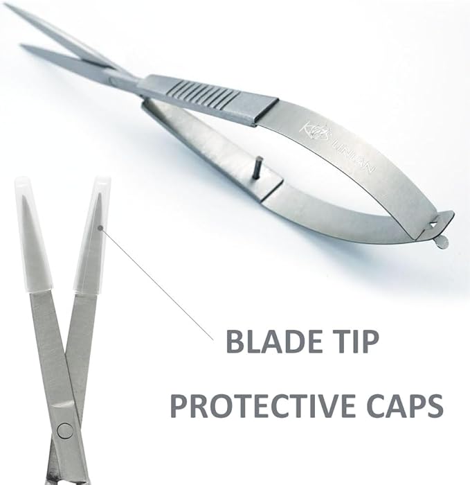 LINLAN Aquatic Plant Spring Scissors for Precise Trimming, Stainless Steel with Top Rebound Feel, Ideal for Aquatic Ferns and Microsorum Pteropus in Planted Tanks