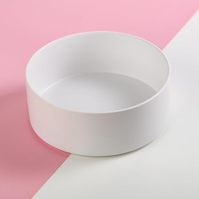 White 8 in Dog Bowl Ceramic for Medium Sized Breed,Retrievers,7.6 Cups Non Slip Heavy Weighted Dog Food Water Dish,Modern Big Pet Bowl Large