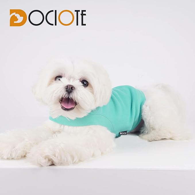 Soft Fleece Dog & Cat Sweatshirt - Warm Stretchy Hoodie for Small to Medium Dogs & Cats - Easy On Pullover for Cold Weather