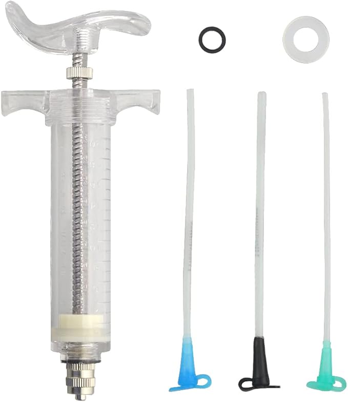 LILYS PET Young Birds Feeding Syringe,Plastic and Perspex Material,Used for Feeding Milk for Young Birds or Feeding Medicine for Sick Birds (20ml and 2+2.5+3mm Hose) …