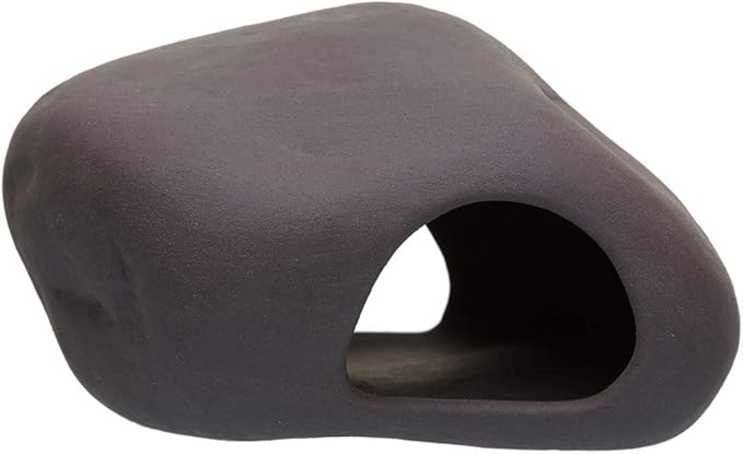Plecoceramics Cichlid Stone Decoration - Aquarium cave for cichlids, betta, small fish - Fish Tank Hideway Decor - betta Toys Hideout Stones House (Stone Medium)