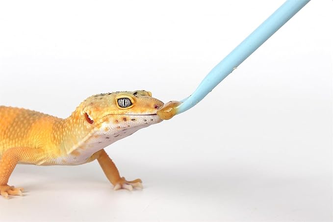 2Pcs Crested Gecko Food Mixing Spoon, Feeding Spoon fit Lizard Gargoyle Bearded Dragon - Blue